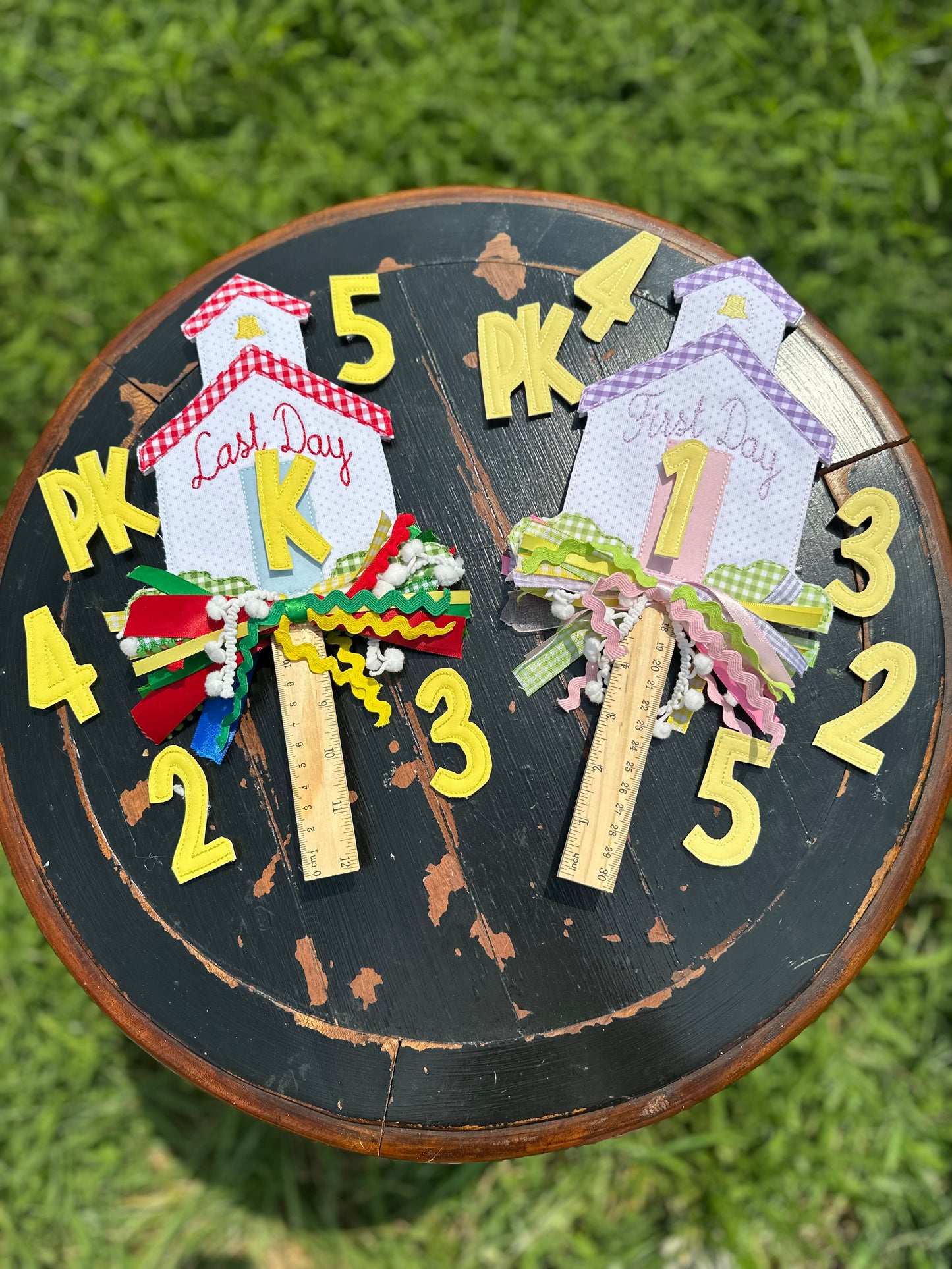 First Day of School Embroidered Photo Prop