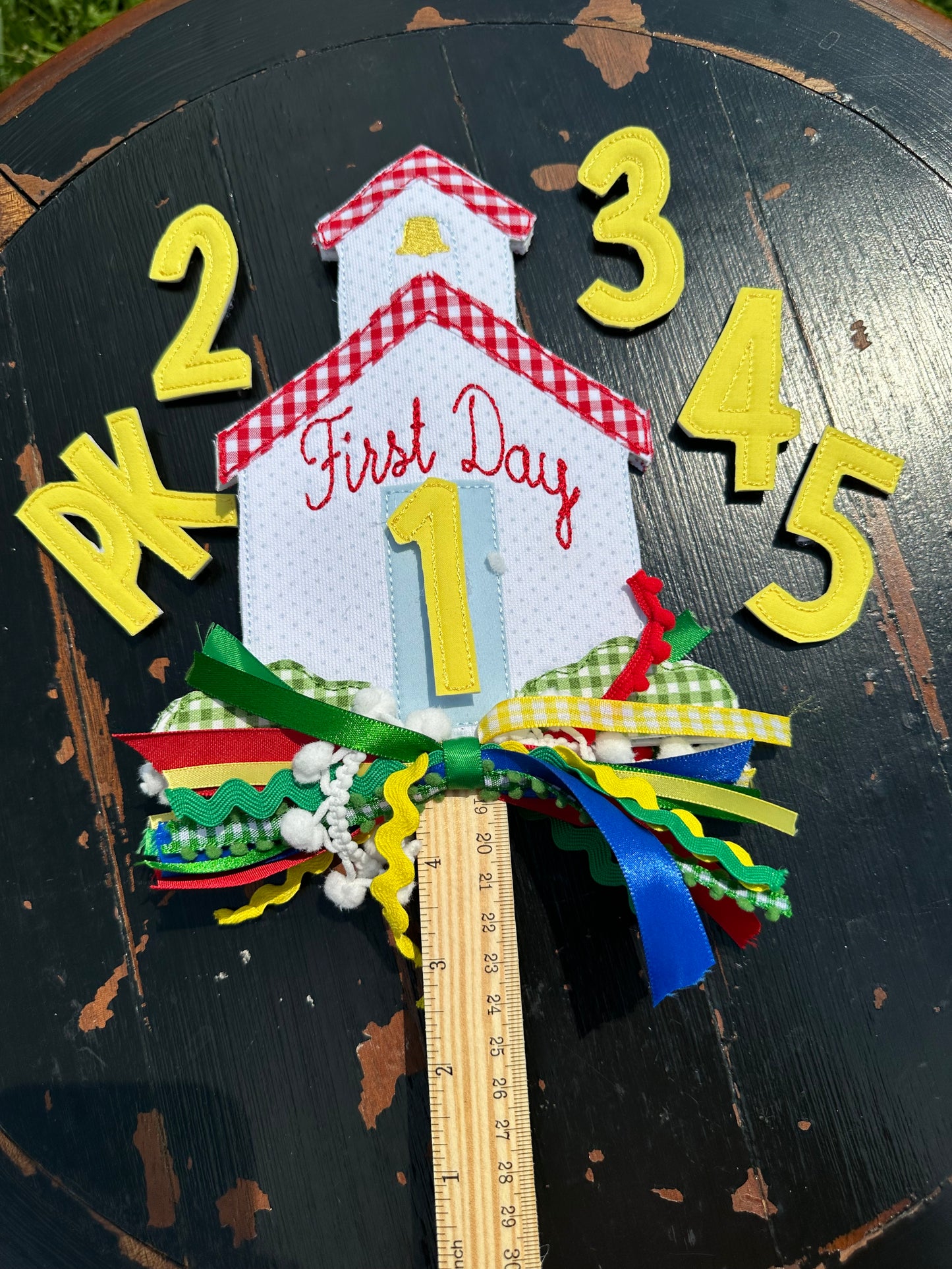 First Day of School Embroidered Photo Prop