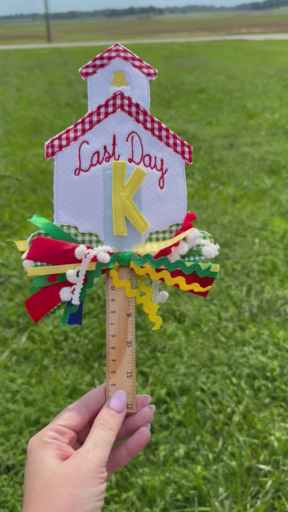 First Day of School Embroidered Photo Prop